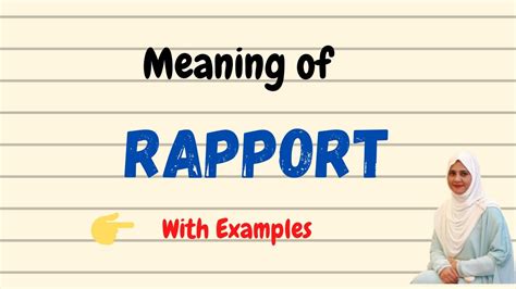 RAPPORT Meaning in Tagalog .